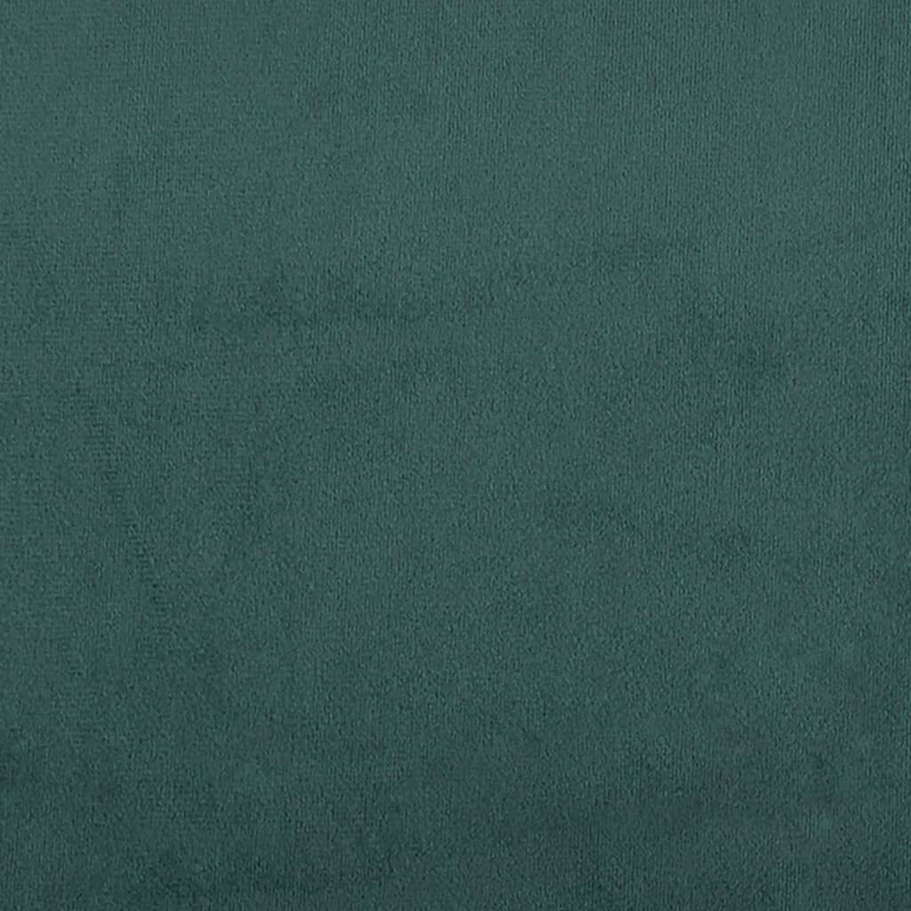 vidaXL 2-Seater Sofa Bed with Footstool Dark Green Velvet