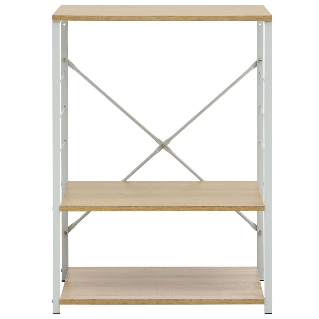 vidaXL Microwave Cabinet White and Oak 60x39.6x79.5 cm Engineered Wood