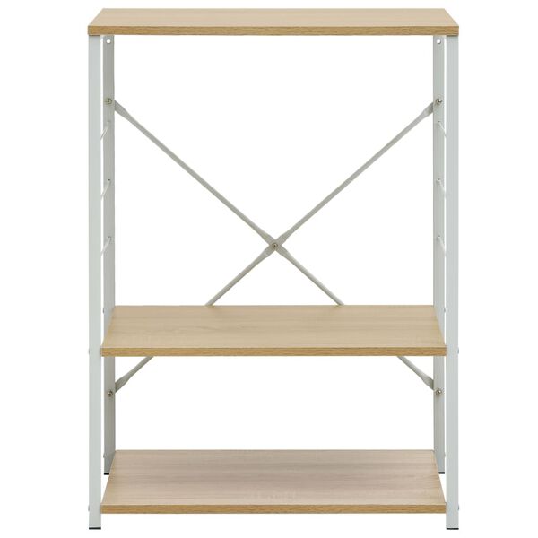 vidaXL Microwave Cabinet White and Oak 60x39.6x79.5 cm Engineered Wood