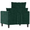 vidaXL Sofa Chair Dark Green 60 cm Velvet