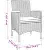 vidaXL 3 Piece Garden Dining Set Poly Rattan Black