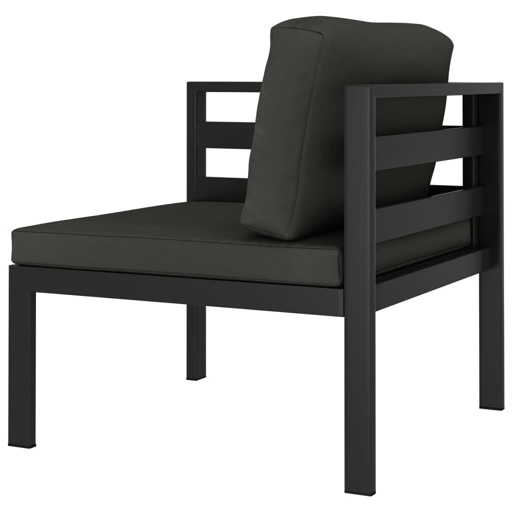 vidaXL 8 Piece Garden Lounge Set with Cushions Aluminium Anthracite