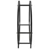 vidaXL Firewood Rack Black 70x20x70 cm Steel