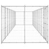 vidaXL Outdoor Dog Kennel Galvanised Steel 21.78 m²