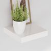 vidaXL Floating Wall Shelf High Gloss White 23x23.5x3.8 cm MDF