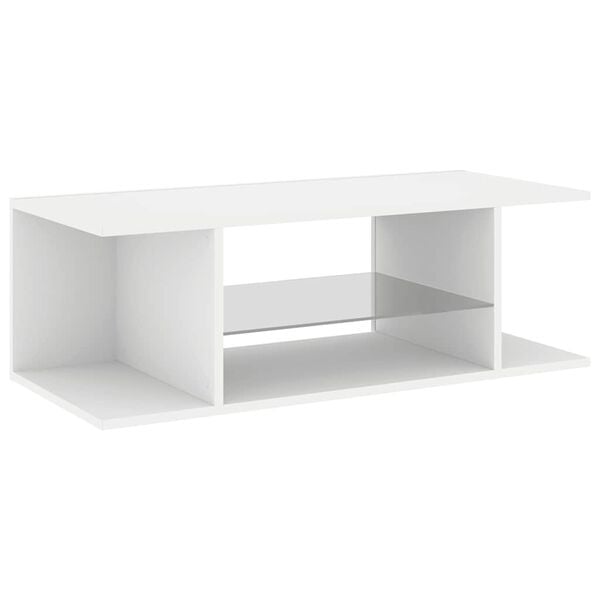 vidaXL TV Cabinet with LED Lights White 90x39x30 cm
