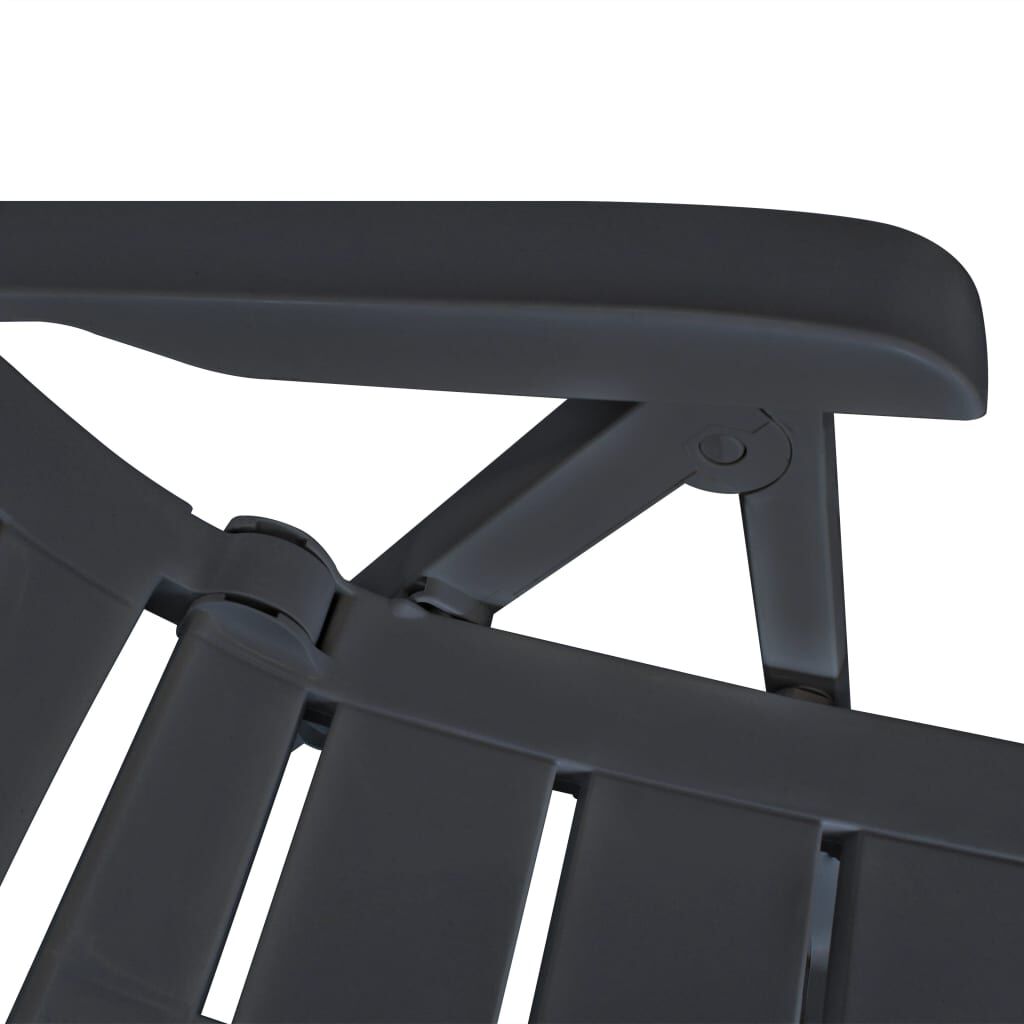 vidaXL 3 Piece Bistro Set Plastic Anthracite