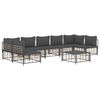 vidaXL 8 Piece Garden Lounge Set with Cushions Anthracite Poly Rattan