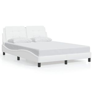 vidaXL Bed Frame without Mattress "Zadar" White 137x190 cm Faux Leather