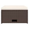 vidaXL 4 Piece Garden Lounge Set with Cushions Poly Rattan Brown