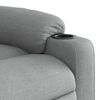 vidaXL Massage Recliner Chair Light Grey Fabric