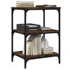 vidaXL Printer Stand 3-Tier Smoked Oak 50x41x75 cm Engineered Wood