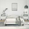 vidaXL Bed Frame without Mattress White Twin Faux Leather