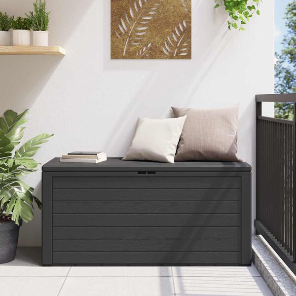 vidaXL Garden Storage Box Anthracite 116x44x55 cm
