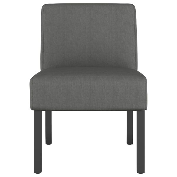 vidaXL Slipper Chair Dark Grey Fabric