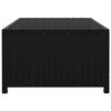 vidaXL Reclining Garden Chairs 2 pcs with Table Black Poly Rattan