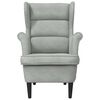 vidaXL Armchair Light Grey Velvet