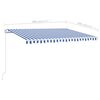 vidaXL Manual Retractable Awning 400x300 cm Blue and White