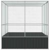 vidaXL Aviary Silver 211x207x212 cm Steel