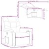 vidaXL Stand up Massage Recliner Chair Cream Fabric