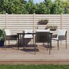 vidaXL 5 Piece Garden Dining Set with Cushions Poly Rattan and Steel
