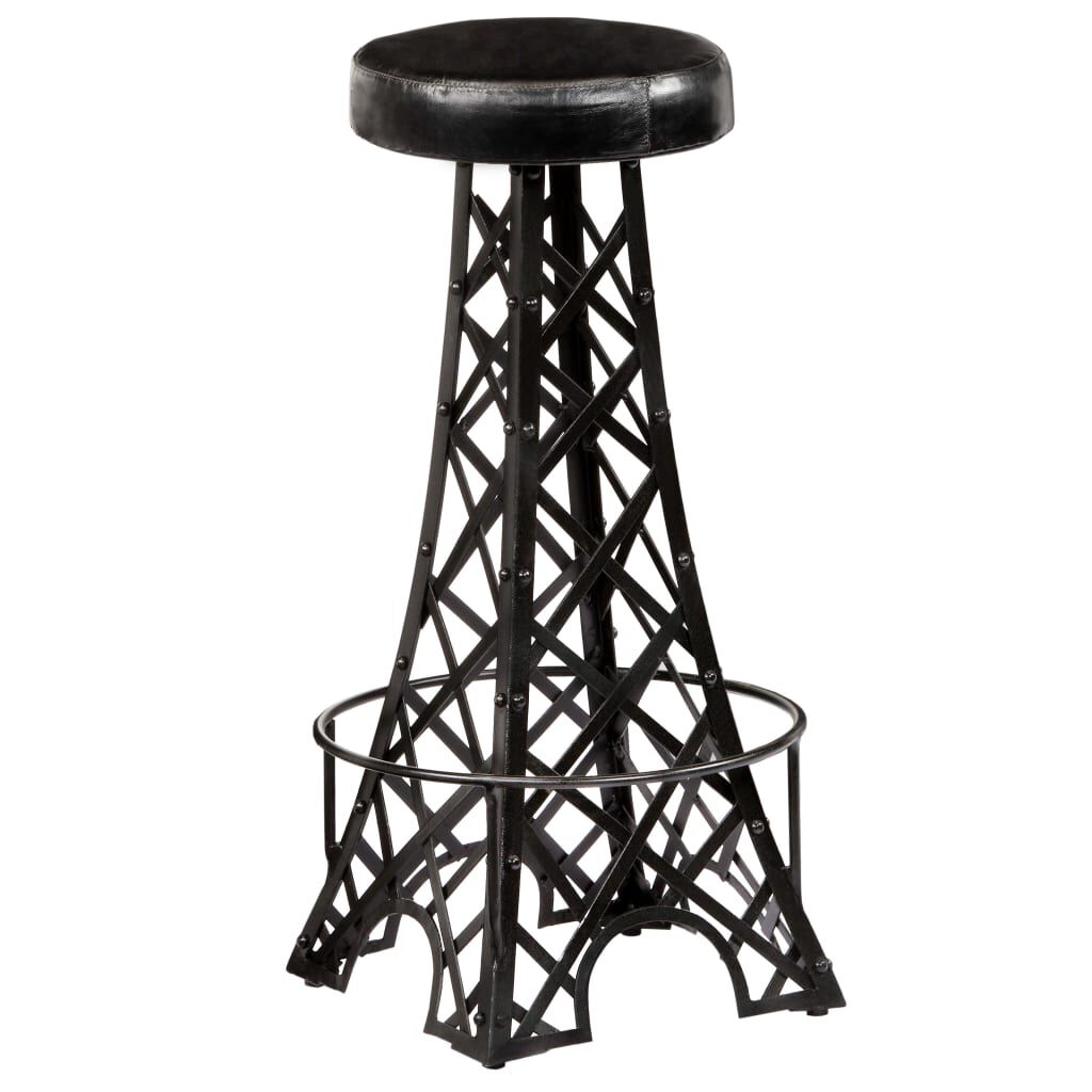 vidaXL Bar Stools 2 pcs Real Leather