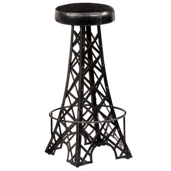 vidaXL Bar Stools 2 pcs Real Leather