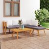 vidaXL 6 Piece Garden Lounge Set with Cushions Solid Wood Acacia