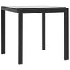 vidaXL Sun Loungers 2 pcs with Table Poly Rattan and Textilene Black