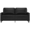vidaXL 2-Seater Sofa Black 140 cm Faux Leather