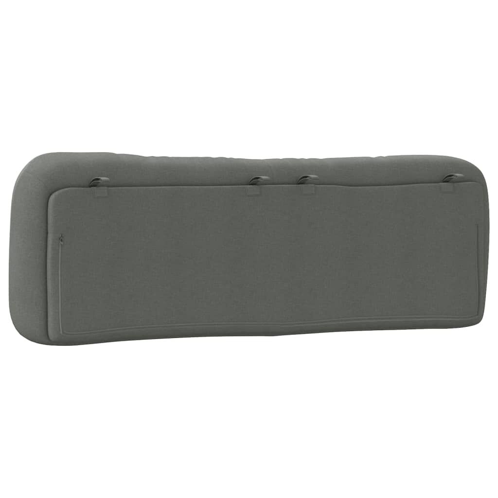 vidaXL Headboard Cushion Dark Grey 152 cm Queen Fabric