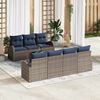 vidaXL Sofa Set 8 pcs Grey Polyester