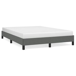vidaXL Bed Frame without Mattress Dark Grey 137x187 cm Double Fabric