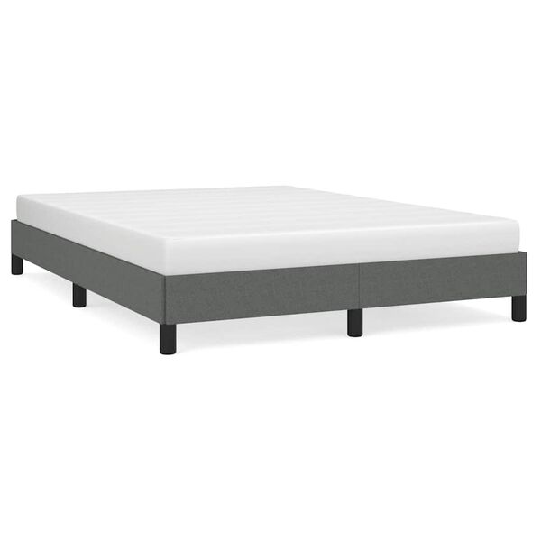 vidaXL Bed Frame without Mattress Dark Grey 137x187 cm Double Fabric