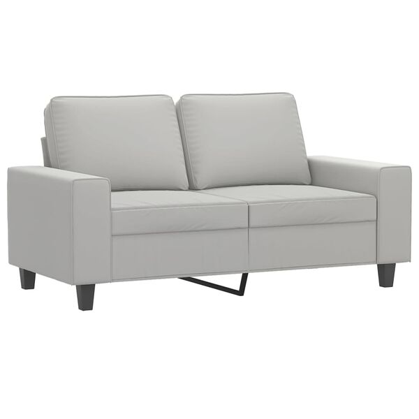 vidaXL 2-Seater Sofa Light Grey 120 cm Microfibre Fabric