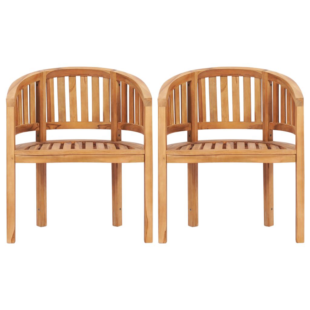vidaXL 5 Piece Banana Garden Lounge Set Solid Teak Wood