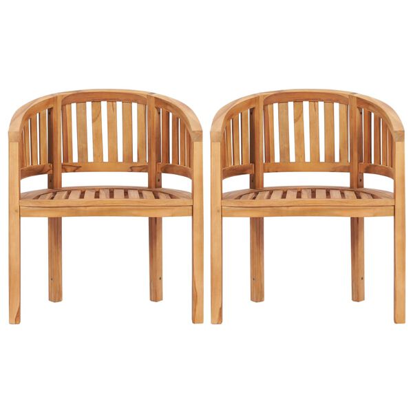 vidaXL 5 Piece Banana Garden Lounge Set Solid Teak Wood