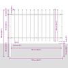 vidaXL Garden Fence 8 pcs Grey 13.6 x 1 m Powder-coated Steel