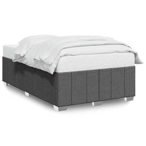 vidaXL Bed Frame without Mattress Dark Grey Full Fabric