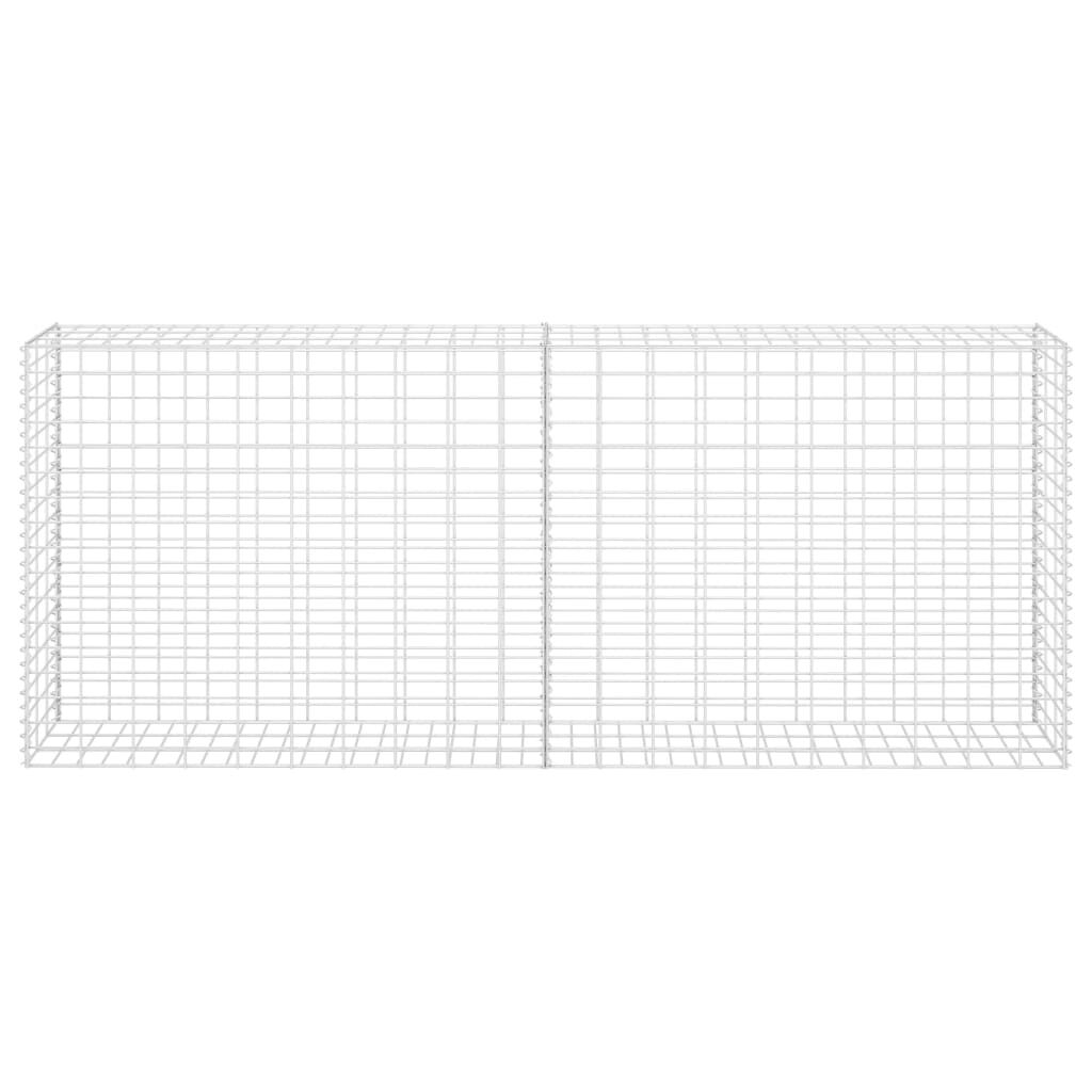 vidaXL Gabion Basket Galvanised Steel 85x30x200 cm
