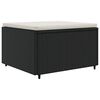 vidaXL 6 Piece Garden Lounge Set with Cushions Black Poly Rattan