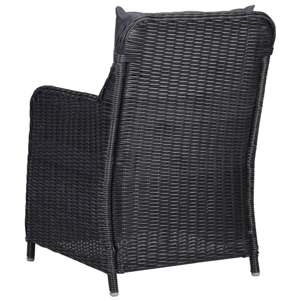 vidaXL 5 Piece Garden Dining Set Black