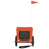 vidaXL Pet Bike Trailer Orange and Black Oxford Fabric&Iron