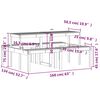 vidaXL Picnic Table 160x134x75 cm Solid Wood Pine