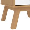 vidaXL Bedside Cabinet OLDEN White and Brown Solid Wood Pine