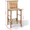 vidaXL Bar Stools 2 pcs Bamboo