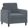 vidaXL 3 Piece Sofa Set Dark Grey Velvet