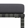 vidaXL 4 Piece Garden Sofa Set with Cushions Poly Rattan Grey