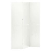 vidaXL 3-Panel Room Divider White 120x180 cm Steel