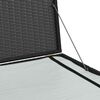 vidaXL Garden Storage Box Black 150x100x100 cm Poly Rattan